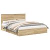 vidaXL Krevet s od storage Sonoma hrast 160 x 200 cm Konstruirano drvo
