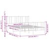 vidaXL Metalni okvir kreveta uzglavlje i podnožje crni 120x200 cm