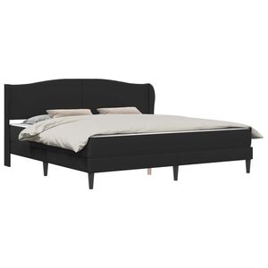 vidaXL Krevetna konstrukcija Crna 200 x 200 cm Umjetna koža