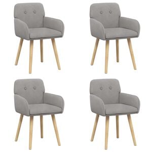 vidaXL Trpezarijske stolice 4 pcs Boucl&eacute; Svjetlosiva 59 x 57 x 85 cm