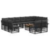 vidaXL Set vanjskih sofa 13 pcs Crna i tamno siva Poliester