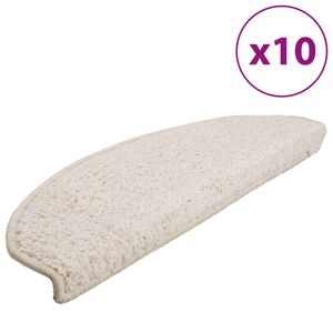 vidaXL Prostirke za stepenice 10 kom 65x21x4 cm Bijele poluokrugle velike