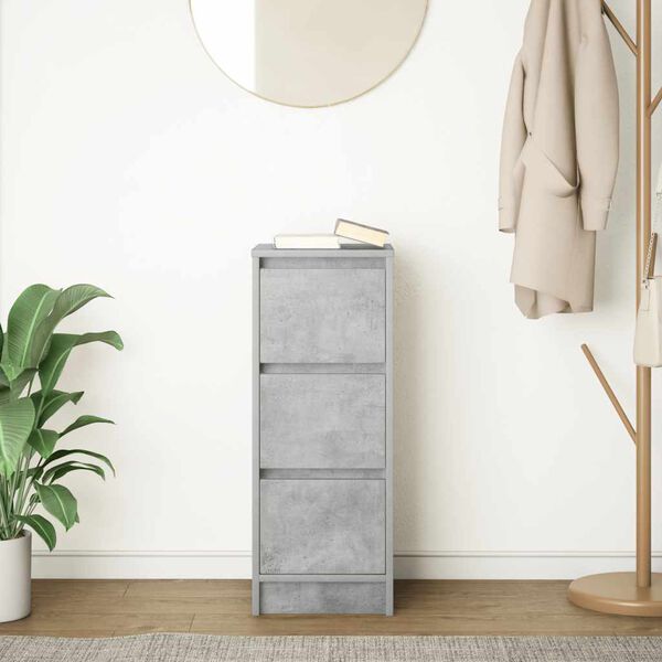 vidaXL Komoda siva boja betona 29,5x34x76 cm od konstruiranog drva