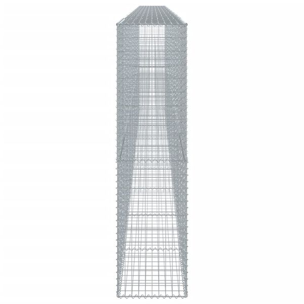 vidaXL Gabionska ko&scaron;ara s poklopcem 900x50x200 cm pocinčano željezo