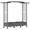 vidaXL Povi&scaron;eni krevet s mrežom i krovom Svjetlosiva 169 x 40 x 129 cm