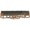 vidaXL Set vanjskih sofa s jastukom 6 pcs Prirodna i antracit