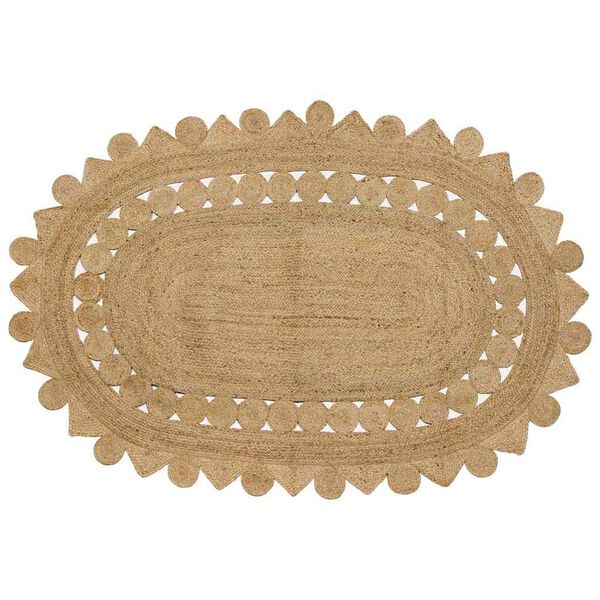 vidaXL Tepih Smeđa 152 x 245 cm Juta