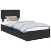 vidaXL Krevet s od storage Podesivo Crna 75 x 190 cm Konstruirano drvo