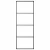 vidaXL Klizna vrata od mutnog stakla ESG i aluminija 76 x 205 cm crna