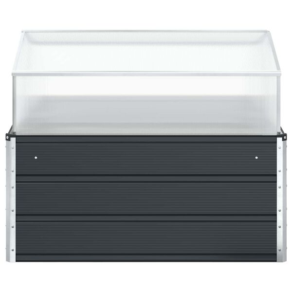 vidaXL Sadilica Antracit 100 x 100 x 77 cm Cinkani čelik