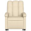 vidaXL Električni masažni naslonjač na podizanje od tkanine krem