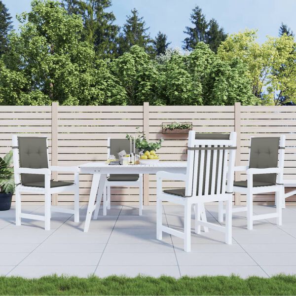 vidaXL Jastuci za stolice 4 kom prošarano tamnosiva 100x50x4cm tkanina