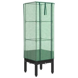 vidaXL Povi&scaron;ena gredica s pokrovom za staklenik 40 x 40 x 140 cm