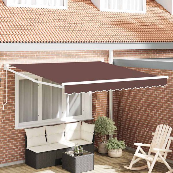 vidaXL Tenda na ručno uvlačenje smeđa 300 x 250 cm