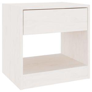 vidaXL Noćni ormarić bijeli 40 x 31 x 40 cm od masivne borovine