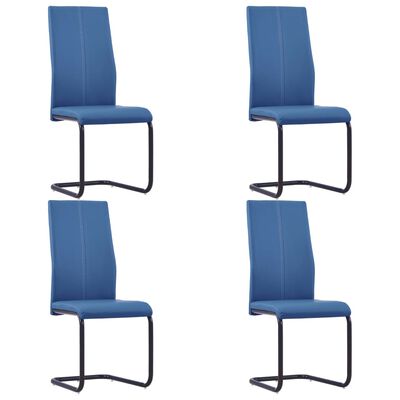 vidaXL Konzolne blagovaonske stolice od umjetne kože 4 kom plave