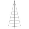 vidaXL Metalno ukrasno božićno drvce crno 210 cm