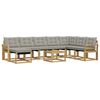 vidaXL Set vanjskih sofa s jastukom 9 pcs Bijela i svjetlosiva