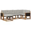 vidaXL Set vanjskih sofa 6 kom. Prirodna i svjetlosiva