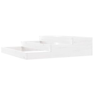 vidaXL Sadilica bijela 107x107x27 cm od masivne borovine