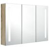 vidaXL LED kupaonski ormarić s ogledalom 89 x 14 x 62 cm boja hrasta