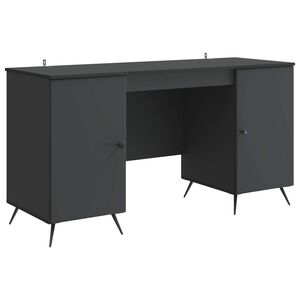 vidaXL Stol Crna 142,5 x 50 x 75 cm Konstruirano drvo
