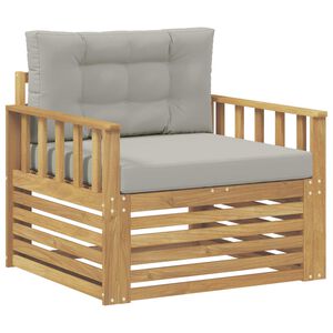 vidaXL Vanjski kauč Poliester Bijela i svjetlosiva