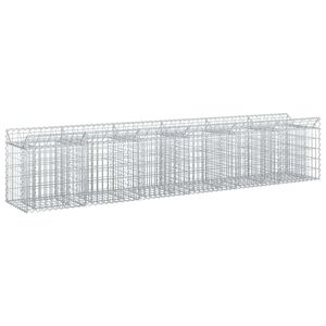vidaXL Gabionski uzdignuti krevet 2 kom. 300 x 50 x 60 cm Srebrna