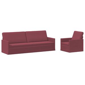 vidaXL Set sofe 2 pcs Vinska crvena Tkanina