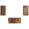 vidaXL Set TV komoda Zidne 2 pcs Staro drvo Konstruirano drvo