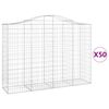 vidaXL Lučne gabionske ko&scaron;are 50 kom 200 x 50 x 140/160 cm željezne