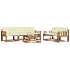 vidaXL Set vanjskih sofa s jastukom 6 pcs Prirodna i krem