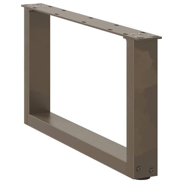 vidaXL Noge za klub stolić U-oblik 2 kom Prirodni čelik 60 x (30-31) cm Čelik