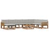 vidaXL Set vanjskih sofa s jastukom 9 pcs Prirodna i svjetlosiva