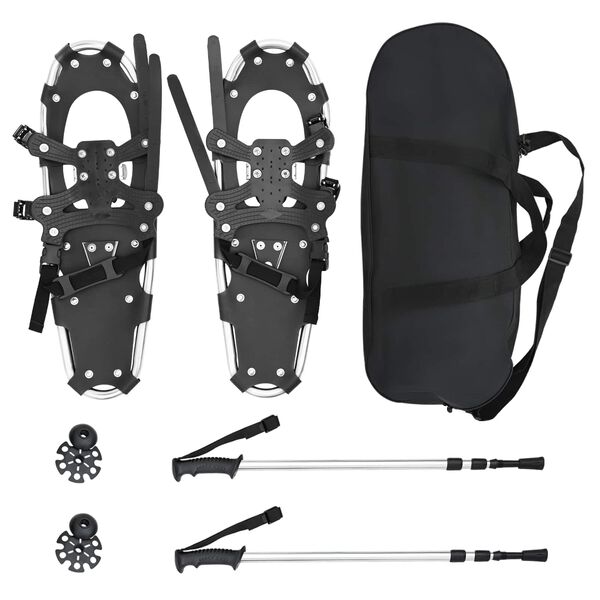 vidaXL 3 U 1 snježne sanjke s planirarskim &scaron;takama Srebrna i crna