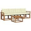 vidaXL Set vanjskih sofa 5 kom. Prirodna i krem