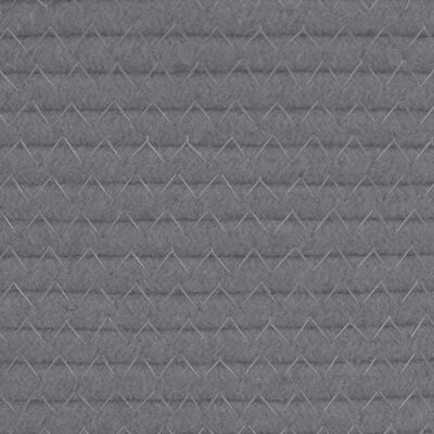 vidaXL Košara za pohranu sivo-bijela Ø 40 x 25 cm pamučna