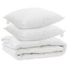 vidaXL Duvet za sve sezone s jastukom 3 kom. Bijela Mikrovlakna