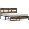 vidaXL Metalni okvir kreveta bez madraca boja hrasta 150 x 200 cm