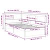 vidaXL Krevet s regalom za knjige bez madraca 75x190 cm borovina