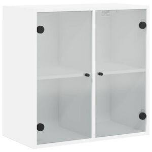 vidaXL Zidni ormarić sa staklenim vratima bijeli 68 x 37 x 68,5 cm
