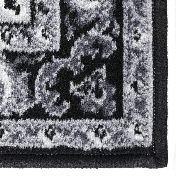 vidaXL Tepih-staza BCF crna 100 x 450 cm