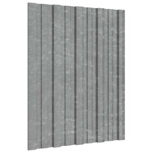 vidaXL Krovni panel 36 pcs Srebrno 60 x 45 cm Pocinčani čelik