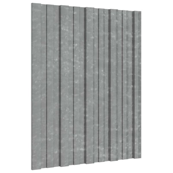 vidaXL Krovni panel 36 pcs Srebrno 60 x 45 cm Pocinčani čelik