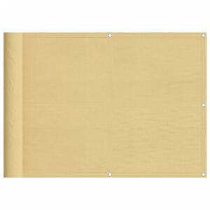 vidaXL Balkonski zaslon boja pijeska 75x300 cm 100 % poliester Oxford