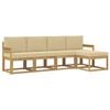 vidaXL Set vanjskih sofa 5 kom. Bijela i bež