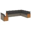 vidaXL 10-dijelni set vrtnih sofa od poliratana s jastucima sivi