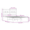 vidaXL Metalni okvir kreveta bez madraca boja hrasta sonome 160x200 cm