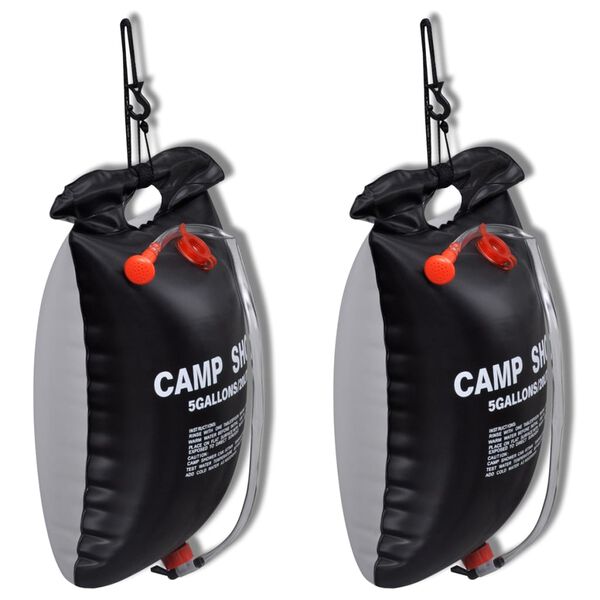 Tu&scaron; za kampiranje solarni vanjski 20 L 2 kom