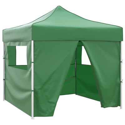 vidaXL Zeleni sklopivi šator 3 x 3 m s 4 zida